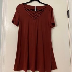 Crisscross t-shirt/tunic
